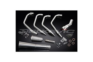 Complete exhaust system for Honda Cb750F1 75-76 Full 4-1 Stainless Steel Classic Megaphone Silencer