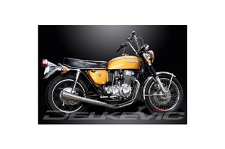 Sistema di scarico completo per Honda Cb750K Sohc 1969-1976 Full 4-1 Stainless Steel Classic Megaphone