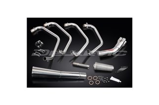 Sistema di scarico completo per Kawasaki Gpz1100 Uni-Track 1983-85 Full 4-1 Stainless Classic Megaphone