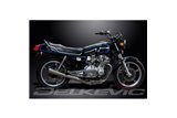 Komplette Abgasanlage für Suzuki Gsx750E 1980–1983. Kompletter 4-1-Edelstahl-Klassiker-Megaphon-Schalldämpfer