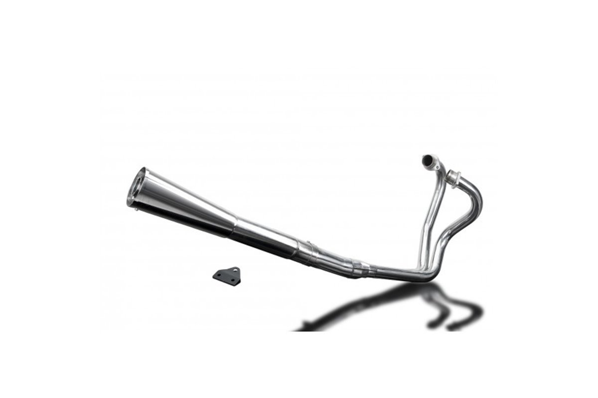 Full Exhaust System for Yamaha Xs650 Se-B 1978-85 2-1 Stainless Classic Megaphone Muffler