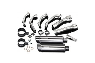 Sistema di scarico completo silenziatore in acciaio inox 350mm bsau honda cbr600f 1999 2000