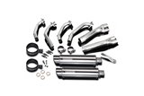 Sistema di scarico completo silenziatore in acciaio inox 350mm bsau honda cbr600f 1999 2000