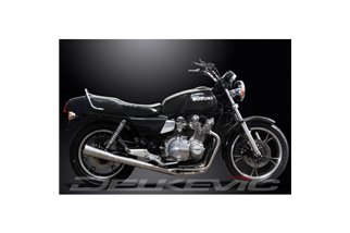 Komplette Abgasanlage für Suzuki Gs850G 82–86, kompletter 4–1 klassischer Megaphon-Schalldämpfer aus Edelstahl