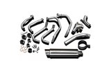 Sistema di scarico completo silenziatore in acciaio inox 350mm bsau yamaha fzr600r fox-eye 1994 1996