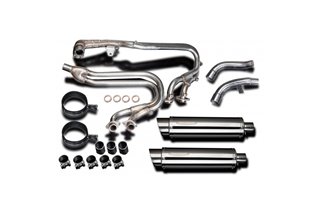 Sistema di scarico completo silenziatori in acciaio inossidabile 350mm bsau yamaha v-max 1200 1984 2007