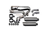 Sistema di scarico completo silenziatori in acciaio inossidabile 350mm bsau yamaha v-max 1200 1984 2007