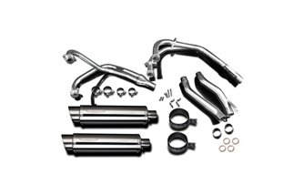 Sistema di scarico completo silenziatore in acciaio inox 350mm bsau honda VFR800 1997 2001