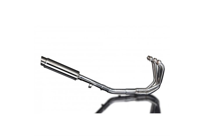 Complete exhaust system with 350mm stainless steel silencers. kawasaki zzr400 1990 2009