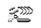 Complete exhaust system with 350mm stainless steel silencers. kawasaki zzr400 1990 2009