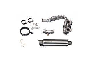 Complete exhaust system stainless steel silencers 350mm bsau yamaha xjr1200 1995 1998