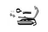 Full exhaust system stainless steel muffler 350mm suzuki gsx750f sports 1998 2006