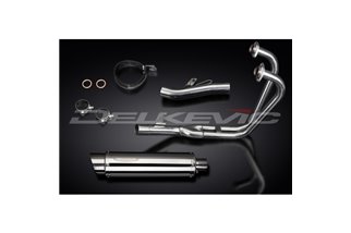 Sistema di scarico completo per Honda CB500 Sport 1994-2003 Silenziatore tondo inox 350 mm