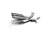 Complete exhaust system for Honda Gl1100 Goldwing 80-83 4-2 350mm Stainless Round Bsau Sl10