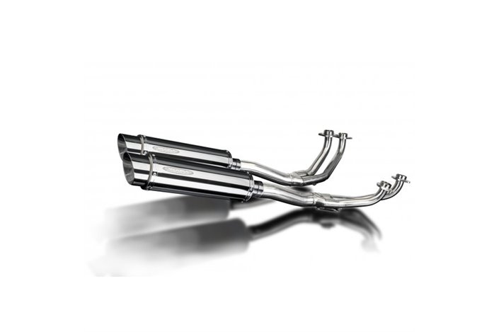 Complete exhaust system for Honda Gl1000 Goldwing 75-79 4-2 350mm Stainless Steel Round Bsau Muffler