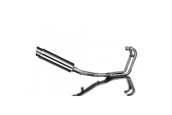 Sistema di scarico completo per Suzuki Gs500 E/F 89-2009 2-1 Silenziatore tondo inox 350 mm