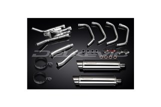 Komplette Abgasanlage für Yamaha Xj900 Diversion 1994–03. 350 mm runde Edelstahl-Schalldämpfer