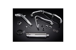 Sistema di scarico completo per Honda Xl125V Varadero 350mm Stainless Tondo Bsau Silenziatore