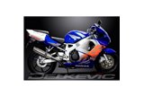 Complete exhaust system for Honda Cbr900Rr Fireblade 1992-99 Round stainless steel silencer 350 mm