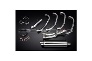 Sistema di scarico completo per Honda Cbr600F 1987-1990 350mm Stainless Tondo Silenziatore