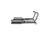 Complete Exhaust System for W650 W800 99-23 Sl10 350mm Stainless Steel Round Mufflers 2-2