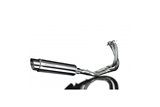 Complete exhaust system for Kawasaki Kle650 Versys 15-21 Round stainless steel silencer 350 mm