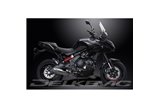 Complete exhaust system for Kawasaki Kle650 Versys 15-21 Round stainless steel silencer 350 mm