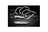 Sistema di scarico completo per silenziatore Bsau rotondo in acciaio inossidabile Kawasaki Zr7S da 350 mm