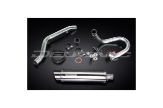 Complete exhaust system for Suzuki Drz400S Drz400Sm 350mm Stainless Steel Round Muffler Bsau