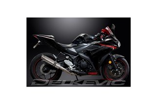 Komplette Abgasanlage für Yamaha Yzf-R3 2015–20 Mt03 2017–20 350 mm Edelstahl rund