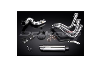 Complete exhaust system for Yamaha Tracer 900 2015-20 Round stainless steel silencer 350mm