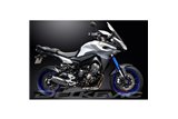 Complete exhaust system for Yamaha Tracer 900 2015-20 Round stainless steel silencer 350mm