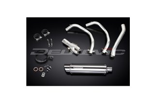 Complete exhaust system for Yamaha Tracer 700 350 mm round stainless steel silencer