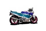 Full exhaust system 4 in 1 round 350mm steel Honda CBR 600 F 1987-1990