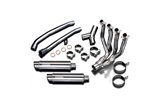 Full exhaust system 350mm stainless steel bsau suzuki gsx1300r hayabusa 1999 2007