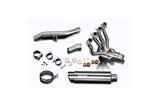 Complete exhaust system stainless steel silencers 350mm bsau yamaha fjr1300 2001 2005