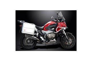 Sistema di scarico completo per Honda Vfr1200X 12-19 Decat Full 4-1 Silenziatore tondo Bsau inox 350 mm