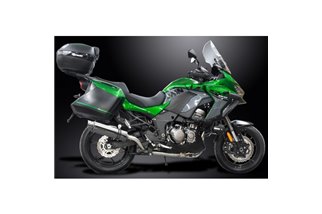 Komplette Auspuffanlage für Kawasaki Versys 1000 2019–2021, 350 mm runde Edelstahl-Auspuffanlage