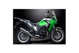 Système d'échappement complet pour Kawasaki Versys-X 300 17-21 2-1 Silencieux rond en carbone 200 mm