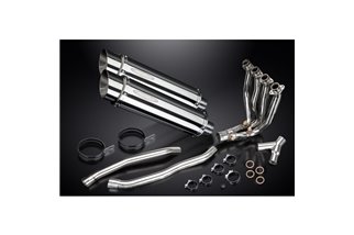 Complete Exhaust System for Kawasaki Zzr1400 06-07 4-2 350mm Steel Round Bsau Mufflers