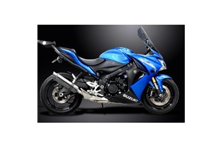 Komplette Abgasanlage für Suzuki Gsx-S1000F 2015–2020. Runder Edelstahl-Schalldämpfer Bsau 350 mm