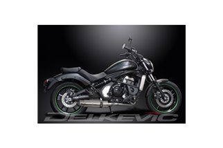 Full Exhaust System for Kawasaki Vulcan S 650 2015-2021 2-1 350Mm Round Stainless Silencer