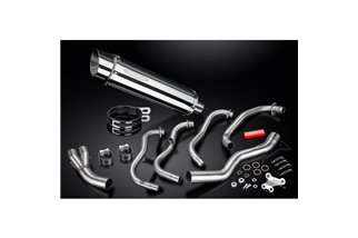 Sistema di scarico completo per Kawasaki Zzr600 D/E Zzr400 K/N 90-09 4-1 Silenziatore rotondo inossidabile da 350 mm