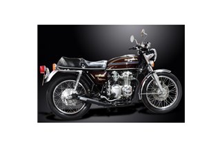 Complete exhaust system honda cb550k 1974-76 ceramic black classic straight honda cb550k 1974 1976