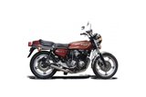 Komplette Abgasanlage Honda CB550K 1977–78, Keramik, schwarz, klassisch, gerade, Honda CB550K 1977–1978