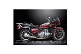 Sistema di scarico completo per Honda Gl1100 Goldwing 80-83 4-2 350mm Inox Bsau Road Silenziatori