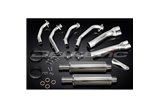 Sistema di scarico completo per Honda Gl1000 Goldwing 75-79 4-2 Silenziatori Inox 350mm Inox