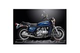 Sistema di scarico completo per Honda Gl1000 Goldwing 75-79 4-2 Silenziatori Inox 350mm Inox