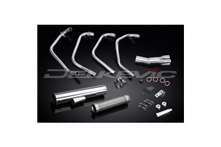 Sistema di scarico completo per Honda CB550K 1977-78 Full 4-1 Stainless Steel Classic Straight Silenziatore