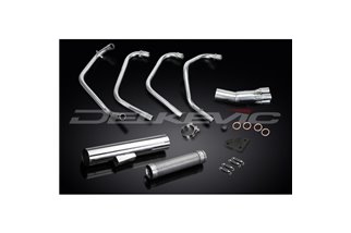 Sistema di scarico completo per Honda CB550F 1975-77 Full 4-1 Silenziatore dritto classico in acciaio inossidabile